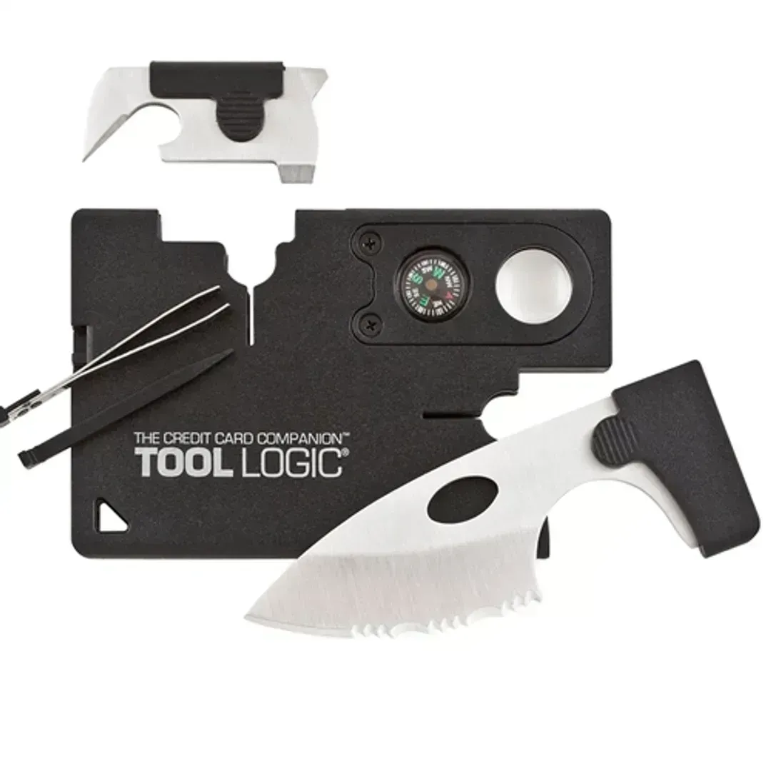 SOG Credit Card Companion showing various tools and functions