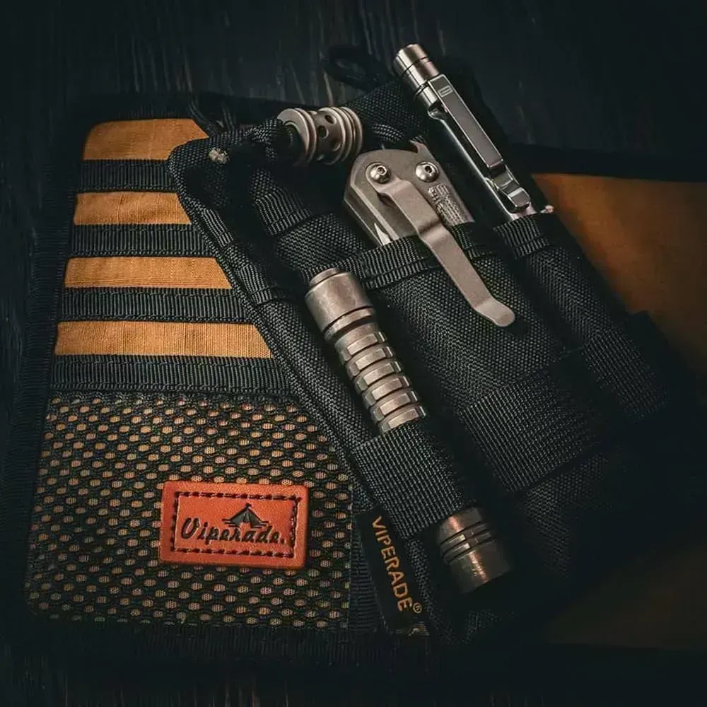 VIPERADE VE1 Titanium tool showing unique folding design and features